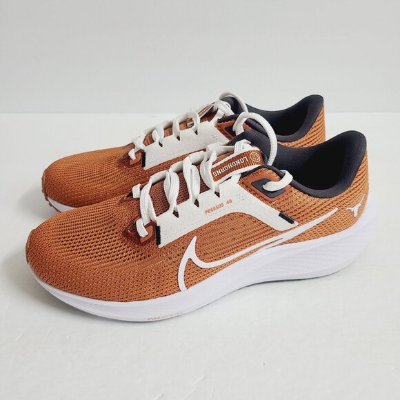 NEW Nike Air Zoom Pegasus 40 Texas Longhorn Shoes DZ5951-100 Size 7 Desert Orang